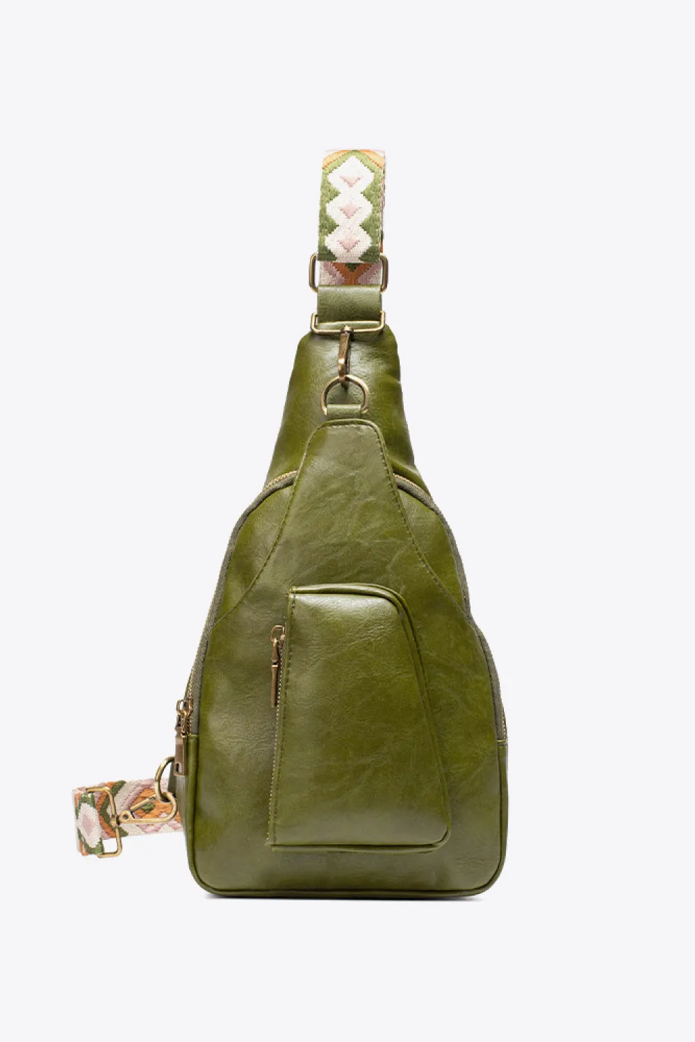 Street Smart Faux Leather Sling Bag