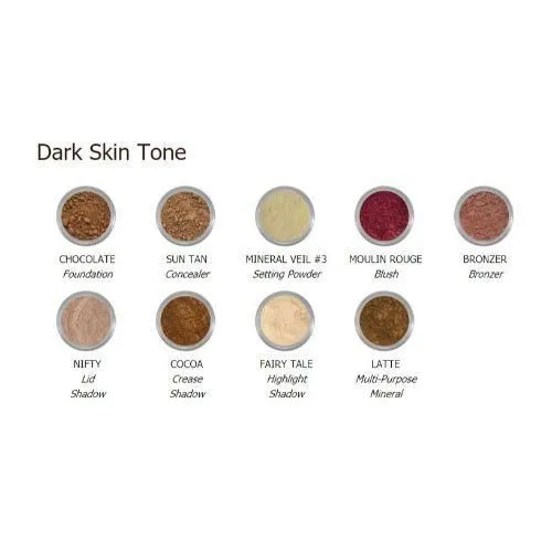 Swisa Beauty 16 Piece Mineral Makeup Kit - Dark