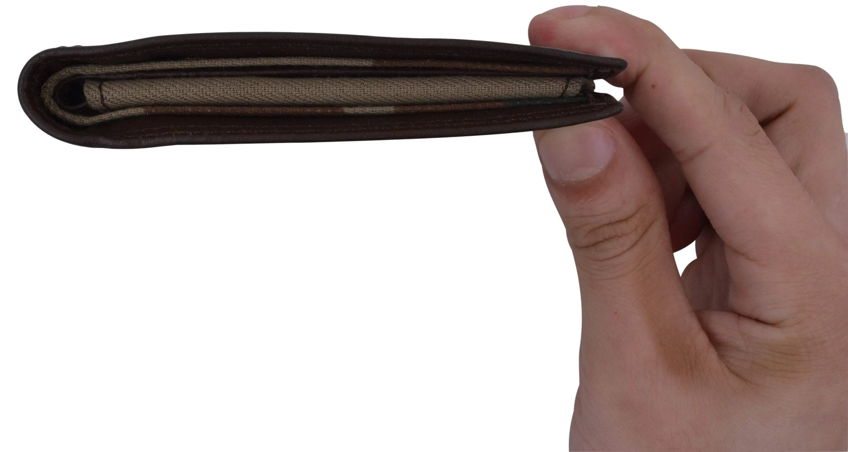 Swiss Marshall Premium Leather Men's Bifold Fixed ID Flap Card Holder Wallet