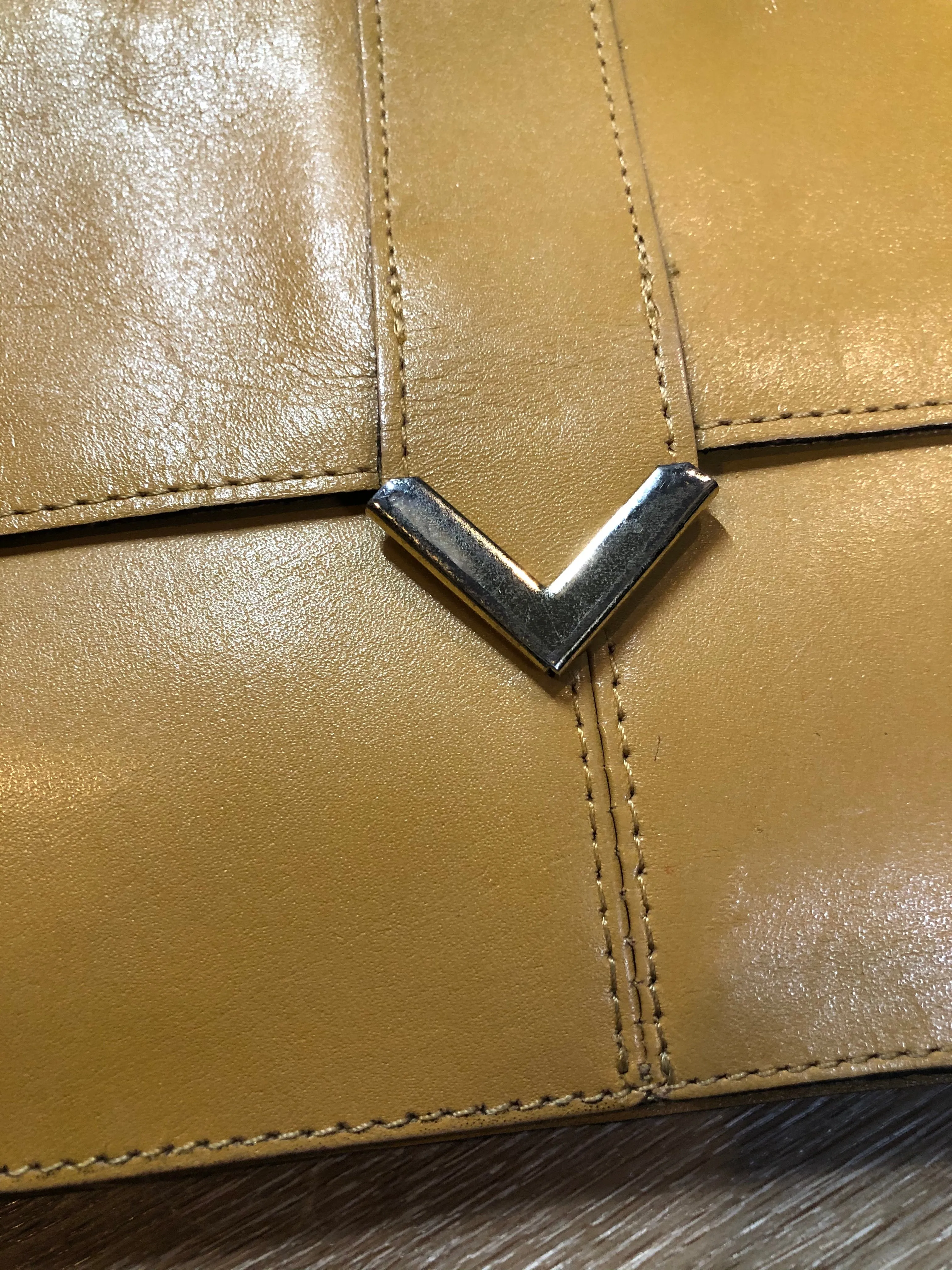 Tan Leather Clutch SOLD