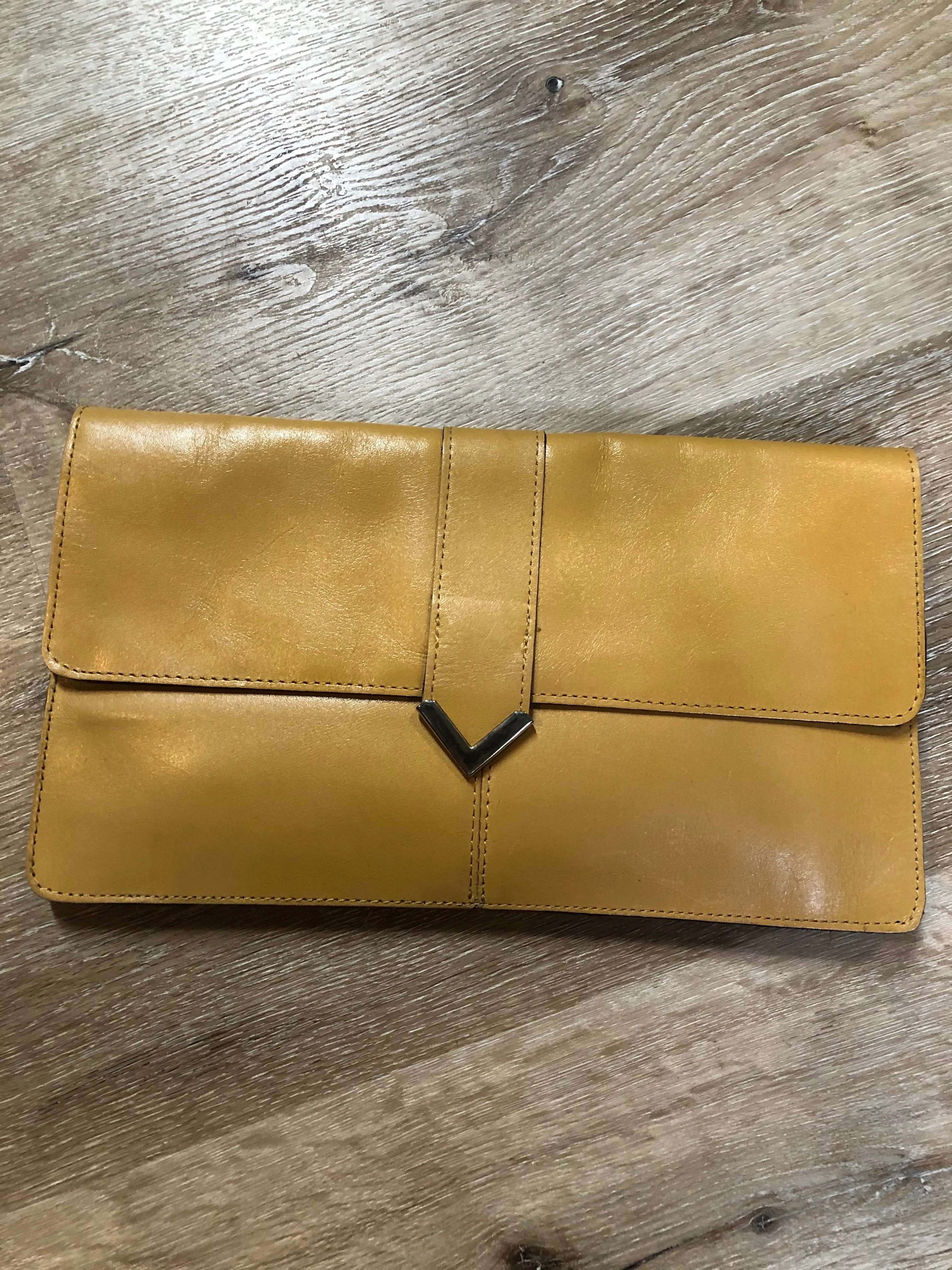 Tan Leather Clutch SOLD