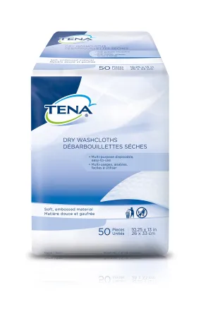 TENA Dry Washcloths 13"x13.25"