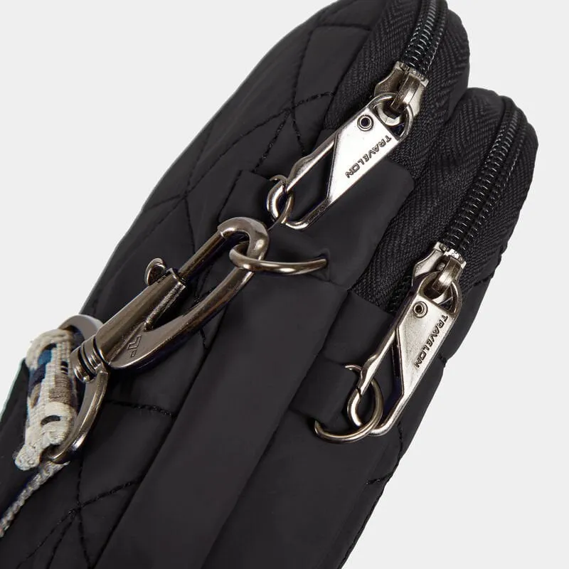 Travelon Anti-Theft Boho 2 Compartment Phone Crossbody - Geo Black