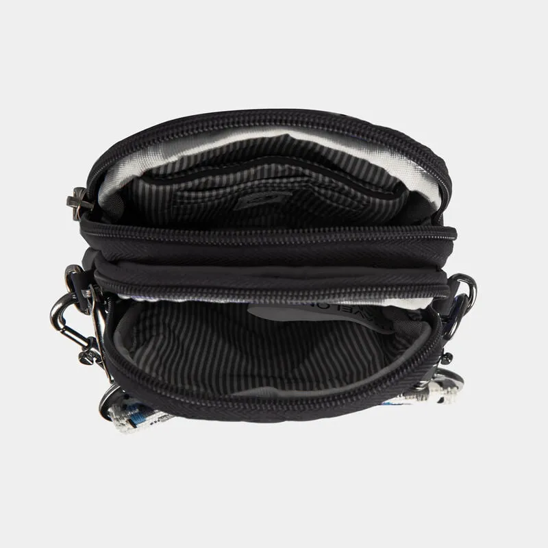 Travelon Anti-Theft Boho 2 Compartment Phone Crossbody - Geo Black