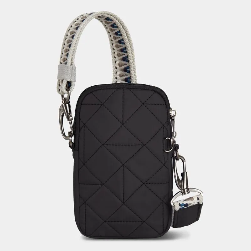Travelon Anti-Theft Boho 2 Compartment Phone Crossbody - Geo Black