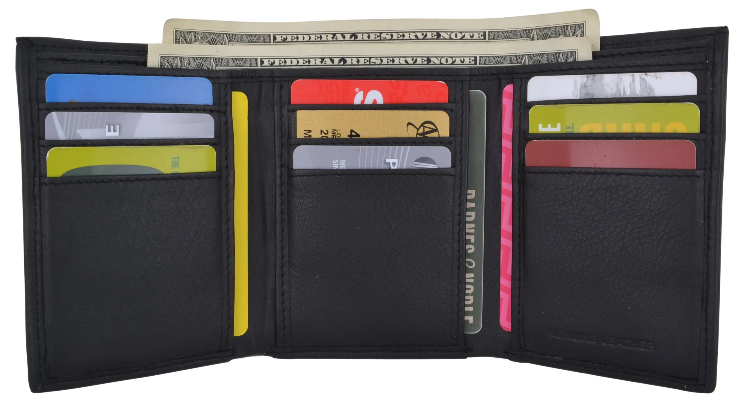 Trifold Men's RFID Blocking Premium Leather Classic Credit Card Holder Wallet
