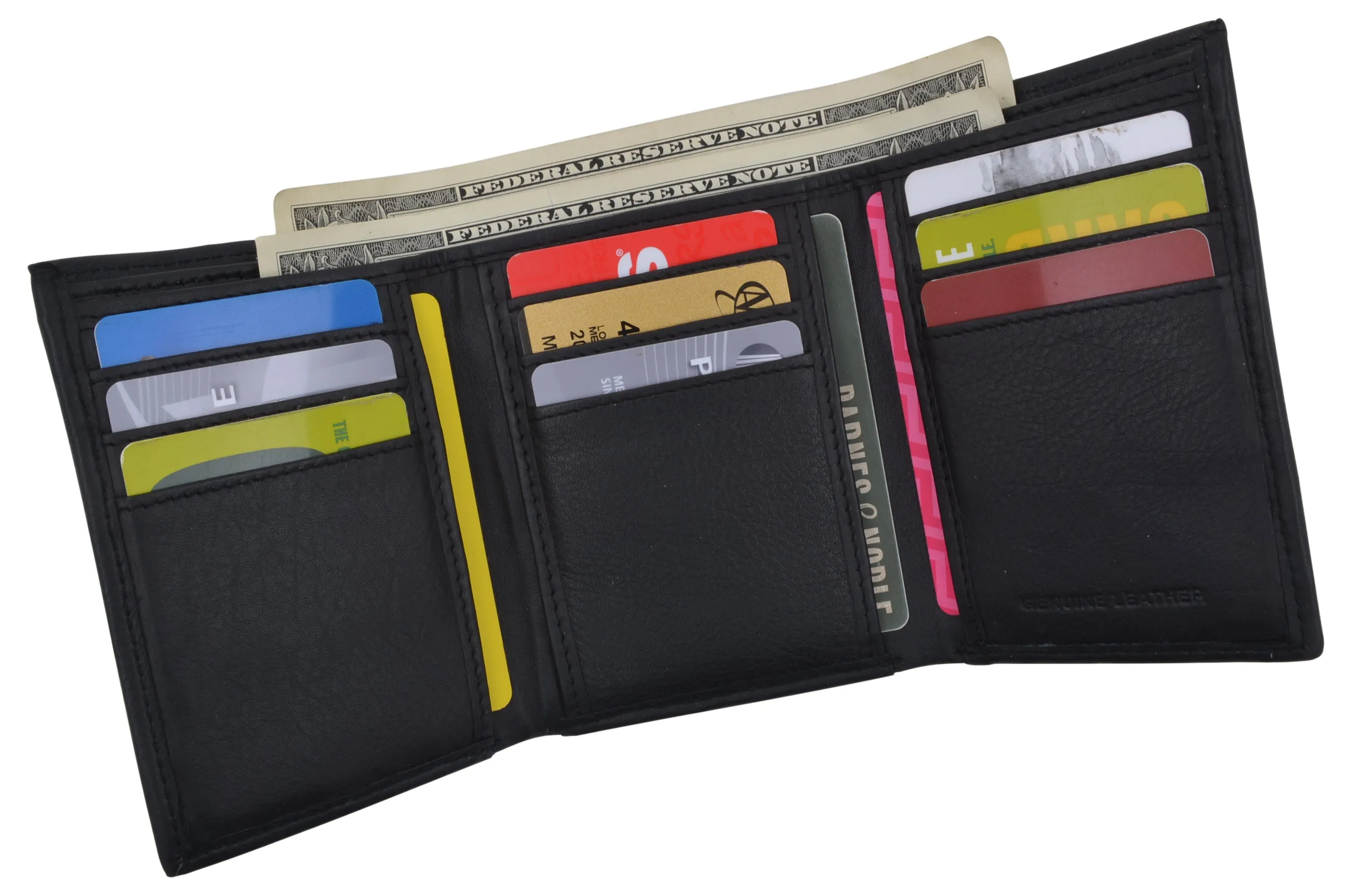 Trifold Men's RFID Blocking Premium Leather Classic Credit Card Holder Wallet