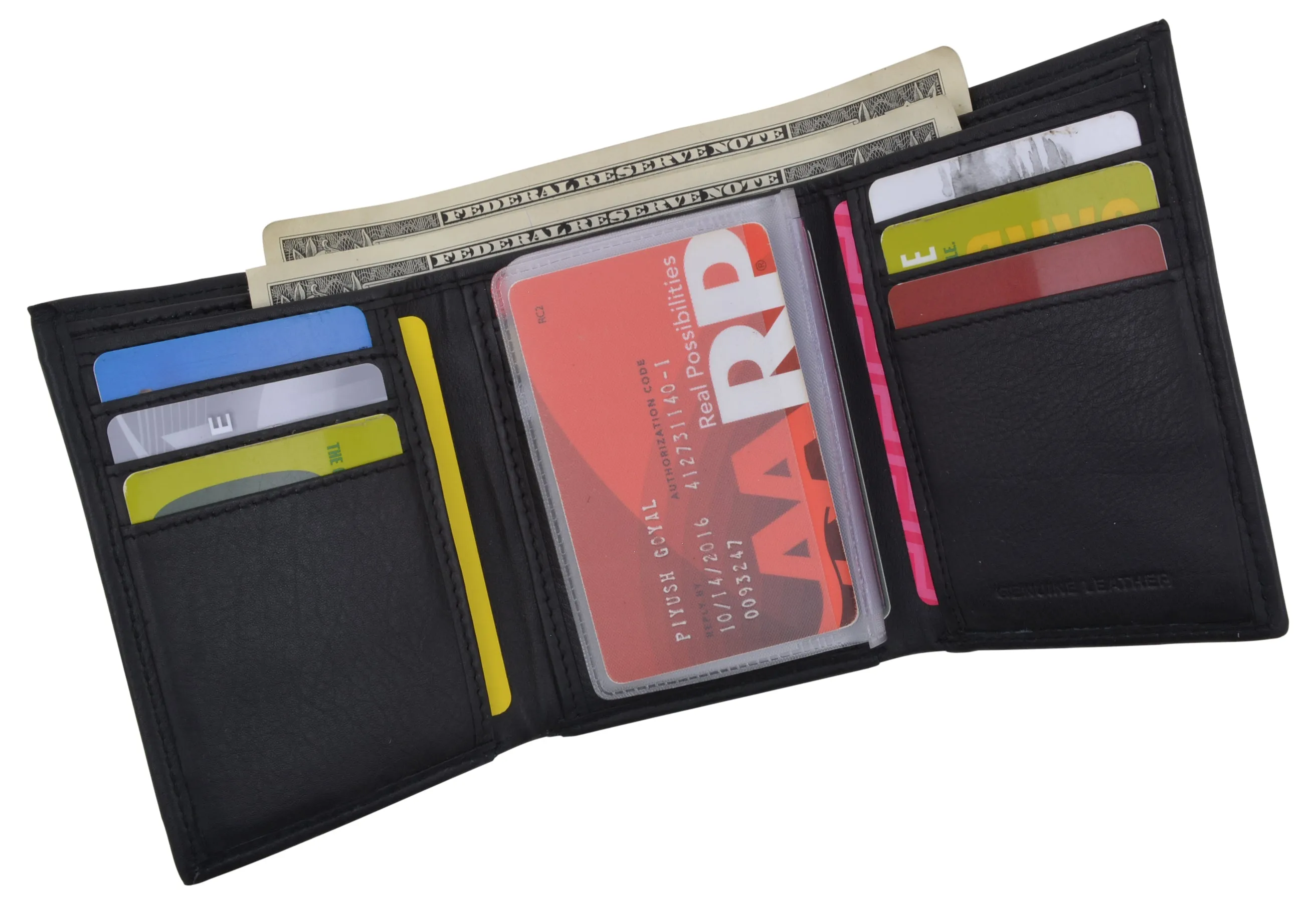 Trifold Men's RFID Blocking Premium Leather Classic Credit Card Holder Wallet