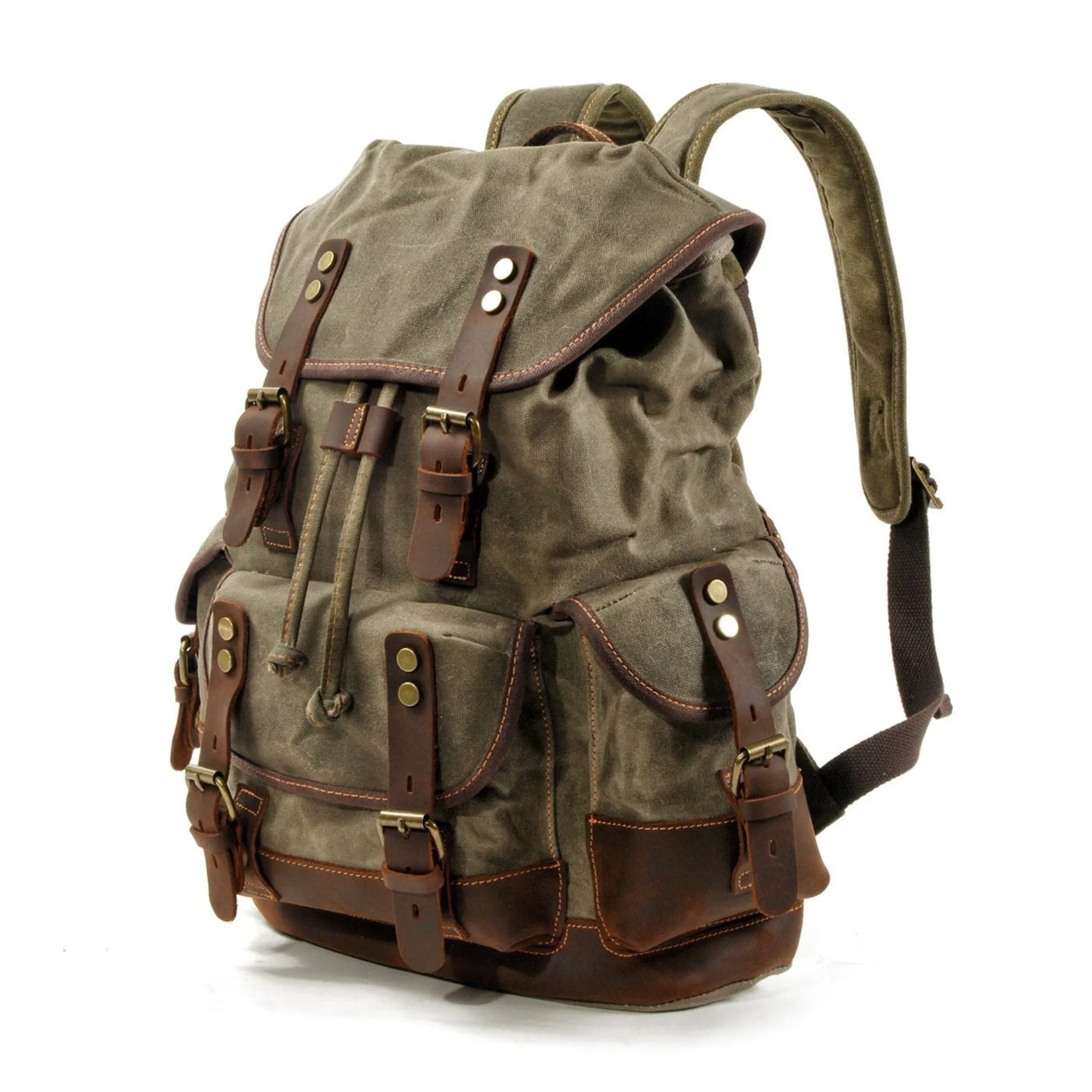 Waxed Canvas Hiking Backpack
