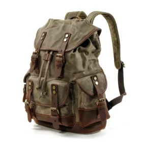 Waxed Canvas Hiking Backpack