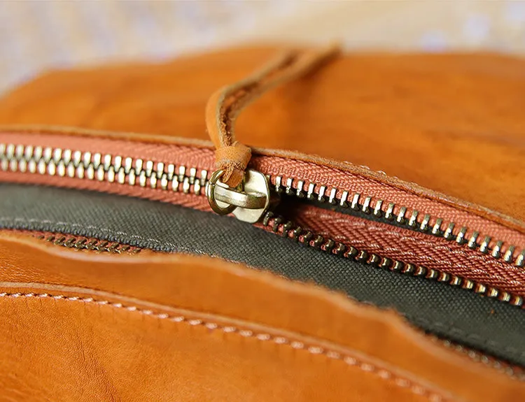 Womens Leather Canvas Sling Bag Chest Pack Bag For Women