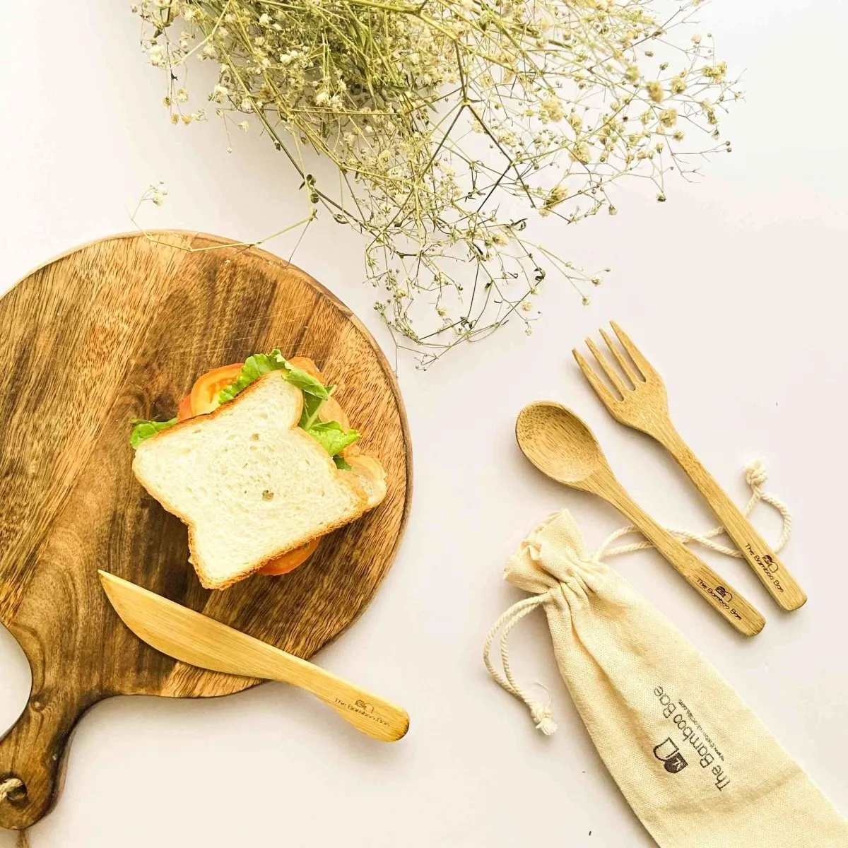 Work From Home Essentials Eco Friendly Gift | Bamboo Cutlery | Coconut Bowls | Cork Water Bottle