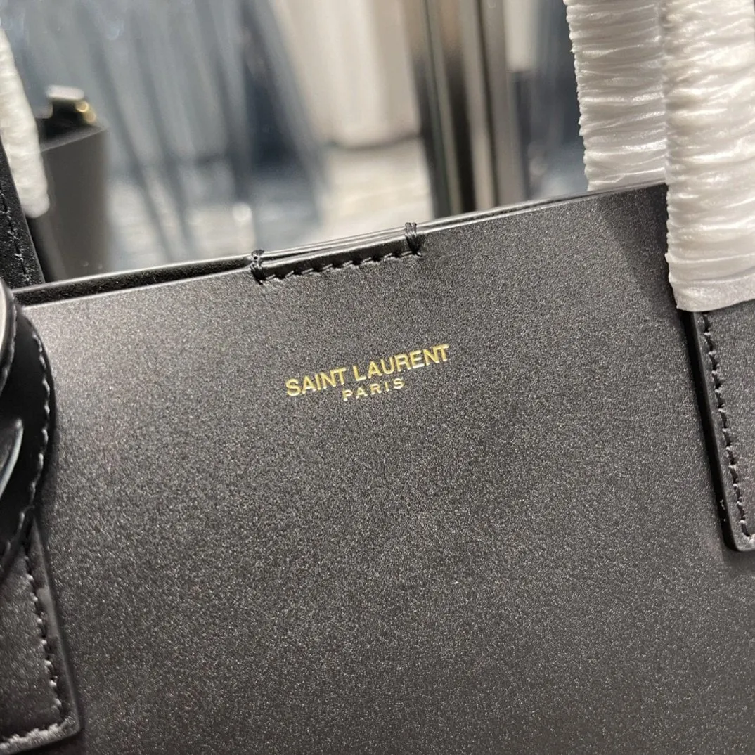 YSSL Shopping Bag Black Toy In Supple For Women 11in/28cm YSL 600307CSV0J1000